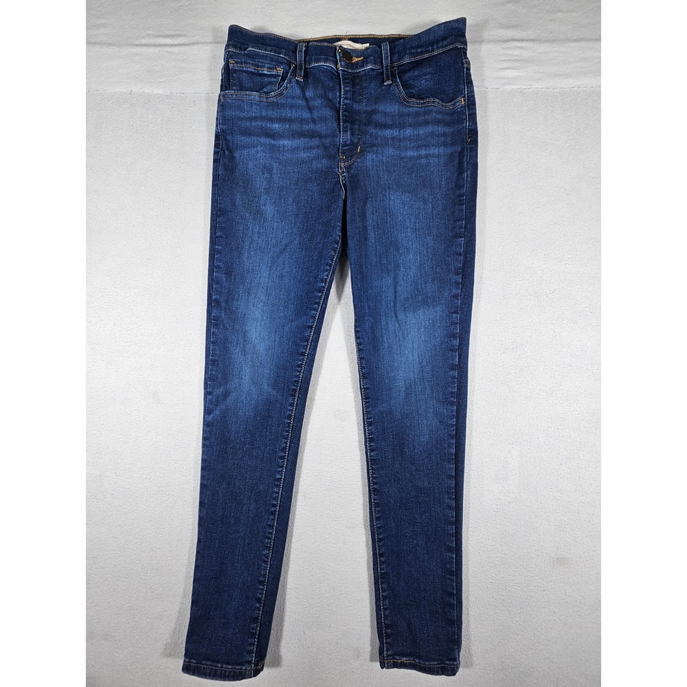 Levis 720 High Rise Super Skinny Jeans Dark Wash Blue Womens Size 30 Stretch